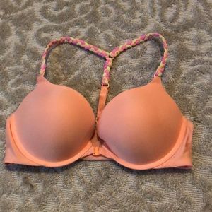 Orange padded bra